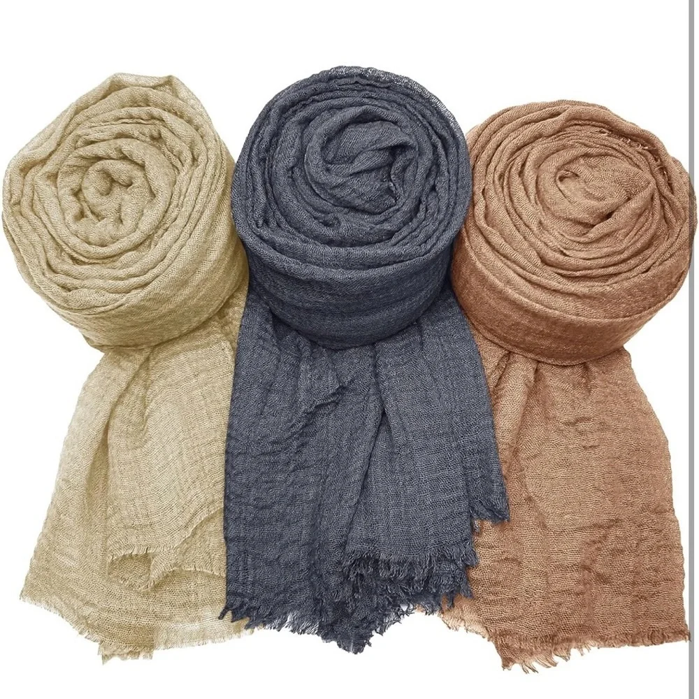 NEW! MANSHU Shawl and Wrap, Long Scarf, Big Head Scarf 6 PCS Women’s Soft